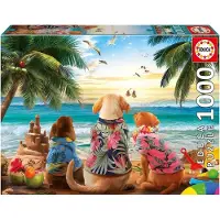 Educa Perros En La Playa Puzzle 1000 Stücke Mehrfarbig Kinder Mehrfarbig One Size