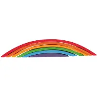 Grimms Holzspielzeug - Regenbogenbrücke - 6 Teile - Mehrfarbig - - One Size - Bauklötze