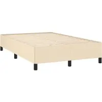 Syfax Bettgestell ohne Matratze Creme 120x190 cm Stoff