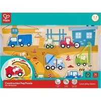 Hape Knopfpuzzle Baustellenfahrzeuge 10 Teile