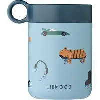 Liewood Kiani Gemusterter Thermobehälter, Fun/Beach Blue