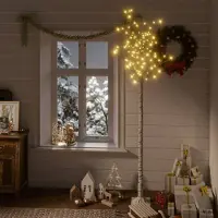 Prolenta Maison Exclusive - Weihnachtsbaum 200 LEDs 2,2 m Warmweiß Indoor Outdoor