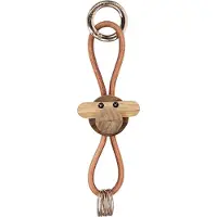 Kay bojesen Schlüsselanhänger - Affe/Gold - Naturleder Teak/Limb - - One Size - Schlüsselanhänger