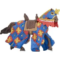Papo Blaues Ritterpferd - Fleur - H: 9 cm - - One Size - Spielzeugfiguren