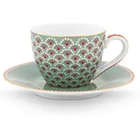 Pip studio Espressotasse Home Espressotasse und Untertasse Blooming Tales Blue