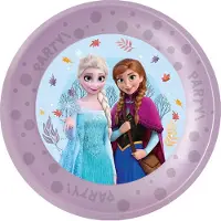 Decorata Party Plastikteller - 4er-Pack - 21 cm - Frozen Idylli - - One Size - Teller