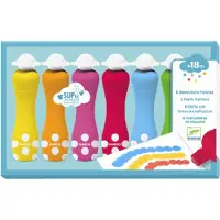 Djeco Tuschen - 6 st. - Bunt - - One Size - Filzstifte