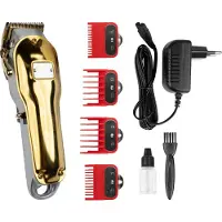 Activeshop Haartrimmer KES-2020A Gold kabellos Ganzmetall mit hautnahem Schnitt und verstellbarer Klinge