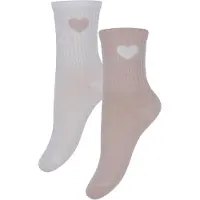 Minymo Socken - 2er-Pack - Shell m. Herz - - 31/34 - Socken