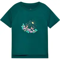 Color Kids - Girl's T-Shirt with Print S/S - Funktionsshirt Gr 140 blau