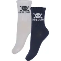 Minymo Socken - 2er-Pack - Dark Navy/Weiß m. Schädel - - 23/26 - Socken