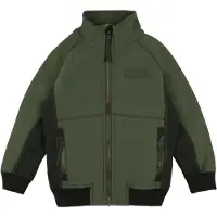 Molo Softshelljacke m. Fleece - Cloudy - Forest Block - - 7 Jahre (122) - Softshell