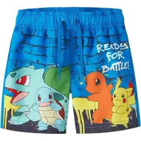 Name It Mini Badeshorts - NmmMeer - Pokémon - Elektrisch Blue Limonad - - 2 Jahre (92) - Bademode