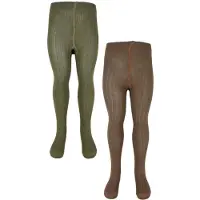 Minymo Strumpfhosen - 2er-Pack - Rib - Getrocknet Herbs - - 68/74 - Strumpfhosen