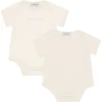 Emporio Armani Bodys k/ä - 2er-Pack - Weiß/Beige m. Logo - - 6 mt - Body K/Ä