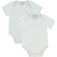 Emporio Armani Bodys k/ä - 2er-Pack - Weiß/Hellblau m. Logos - - 9 mt - Body K/Ä