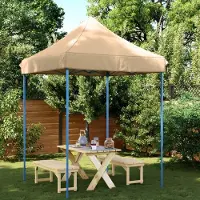 Prolenta Maison Exclusive - Partyzelt Faltbar Pop-Up Beige 200x200x306 cm
