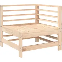 vidaXL Garten-Ecksofa Massivholz Kiefer