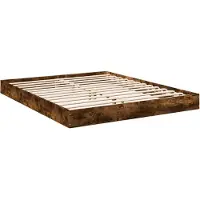 Syfax Bettgestell ohne Matratze Räuchereiche 160x200 cm Holzwerkstoff
