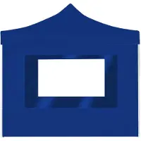 Syfax Profi-Partyzelt Faltbar mit Wänden Aluminium 2×2m Blau