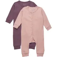 Minymo Strampler l/ä - 2er-Pack - Misty Rose - - 2 Jahre (92) - Strampler
