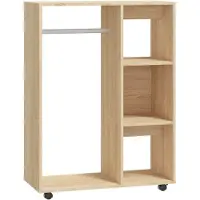 Syfax Kleiderschrank Sonoma-Eiche 80x40x110 cm Holzwerkstoff