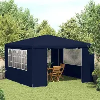 vidaXL "2026 Promotion" Profi-Partyzelt mit Seitenwänden 4×4 m Blau 90 g/m² - Pavillons & Partyzelte CC26678