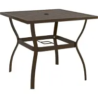 Syfax Gartentisch Braun 81,5x81,5x72 cm Stahl