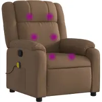 Syfax Massagesessel Braun Stoff