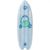 Sunnylife aufblasbares Surfboard Krabben Print hellblau 50 x 150 x 30 cm