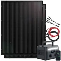 Revolt Tragbare Powerstation & Solargenerator 614,4 Wh, USV, 2x 215-W-Panel