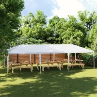 vidaXL Praktischen Partyzelt 4 x 9 m Weiß - Pavillons & Partyzelte ,design Möbel 7431218 1parcel