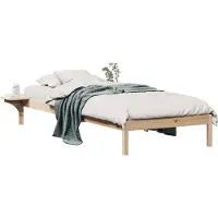 Syfax Bettgestell mit Nachttischen Natur 90 x 210 cm