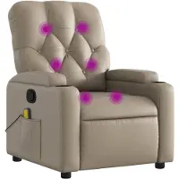 Syfax Massagesessel Cappuccino-Braun Kunstleder