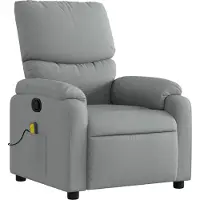 Syfax Massage-Relaxsessel, hellgrauer Stoff
