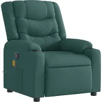 Syfax Massagesessel Dunkelgrün Stoff