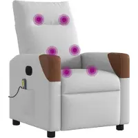 Syfax Massagesessel Wolkengrau Stoff