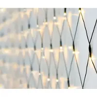 Spetebo LED Lichternetz 1,5 m mit 100 LED in warm weiß - mit Netzstecker - Garten Deko Lichervorgang