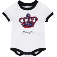 Dolce&Gabbana Body k/ä - Weiß m. Krone - - 12-18 mt - Body K/Ä