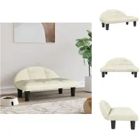 vidaXL Hundebett Creme 70x52x30 cm Samt - Hundebetten