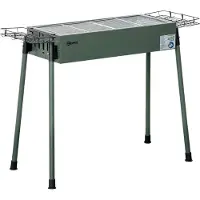Outsunny Holzkohlegrill Anti-Rutsches Campinggrill mit Grillrost, Grillrost-Clip