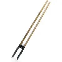 Vito Schaufel mit 2 Stielen für Pfostenlöcher Gehärteter Stahl Holzstiel 143 cm
