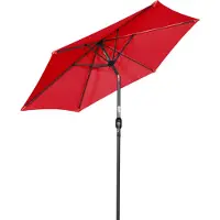 Angel Living 300cm Sonnesnchirm Sonnenschutz Rostfrei aus Stahl und Polyester Rot