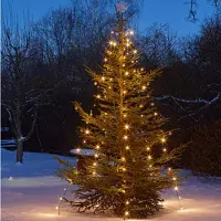 Hellum LED Lichterkette Baum Deko Beleuchtung außen 250 LEDs Weihnachten 10-Stränge