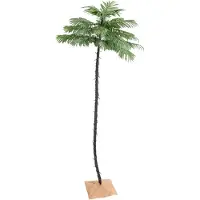 The Living Store Künstliche Palme mit 252 LEDs Warmweiß 400 cm