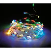 Spetebo Lichterkette Draht 160 LED - bunt / multi - Innen + Außen - 8 Funktionen Timer