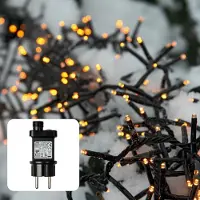Hellum Lichterkette außen, LED Lichterkette, 384 LED 7,66m, warmweiß, Außenlichterkette