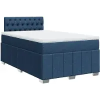 Syfax Boxspringbett mit Matratze Blau 120x190 cm Stoff