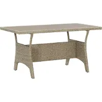 Prolenta Maison Exclusive - Gartentisch Grau 120x70x66 cm Poly Rattan