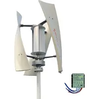 OEM Windkraftgenerator, vertikales Design, hohe Effizienz, Mit MPPT-Controller, 2000W mit Bläser, 12V